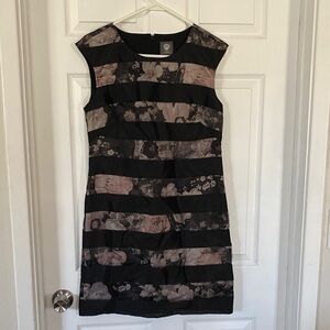 Vince Camuto Striped Floral Mini Dress
